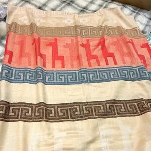Peruvian Alpaca Cotton rainbow colored prismatic pashmina